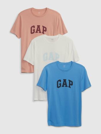 GAP Tricou 3 buc Albastru Roz Alb