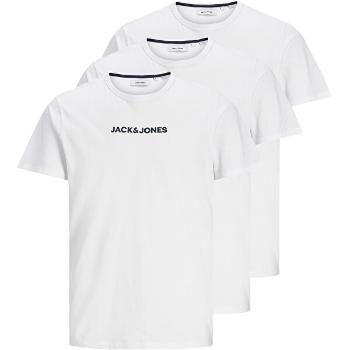 Jack&Jones 3 PACK- tricou pentru bărbați JACRAIN Regular Fit 12184812 Alb-3 M
