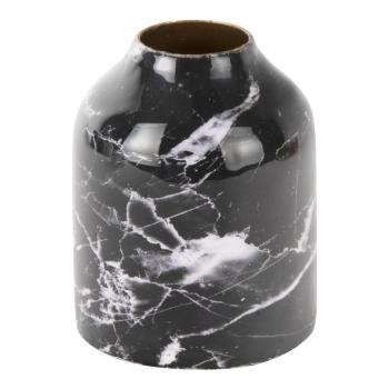 Vază din fier PT LIVING Marble, înălțime 10 cm, alb-negru