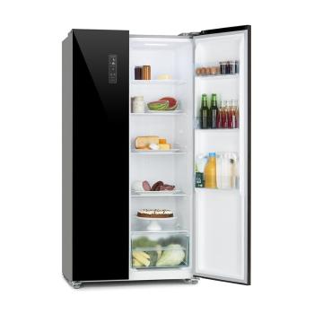 Klarstein Grand Host L, combinație de frigider cu congelator, ușă din sticlă, negru