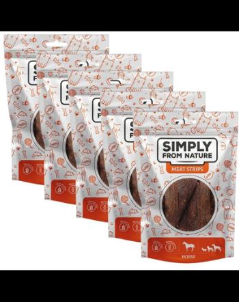 SIMPLY FROM NATURE Meat Strips 5x80 g gustare pentru caini, din carne de cal