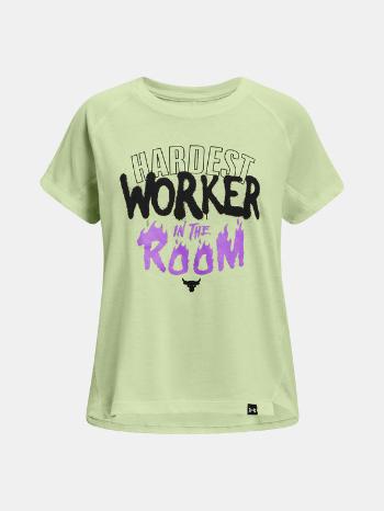 Under Armour UA Project Rock Hwitr SS Tricou pentru copii Verde