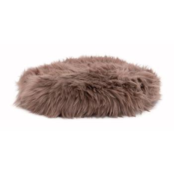 Pernă scaun din blană de oaie Native Natural Round, ⌀ 40 cm, maro