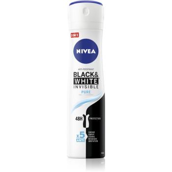 Nivea Invisible Black & White Pure deodorant antiperspirant împotriva petelor albe și galbene 150 ml