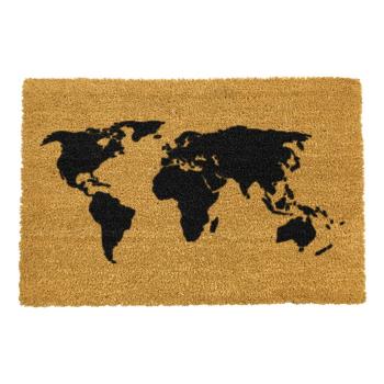 Covoraș intrare din fibre de cocos Artsy Doormats World Map, 40 x 60 cm