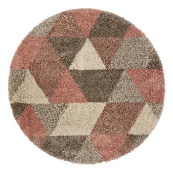 Covor Think Rugs Royal Nomadic Triangle, ø 160 cm, roz-gri