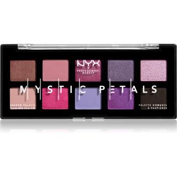 NYX Professional Makeup Mystic Petals paletă cu farduri de ochi culoare Midnight Orchid 10 x 0.8 g