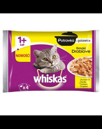 WHISKAS Adult Tocăniță cu carne de pasăre 52 x 85 g