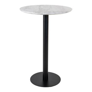 Masă de bar rotundă cu blat cu aspect de marmură ø 70 cm Bolzano – House Nordic