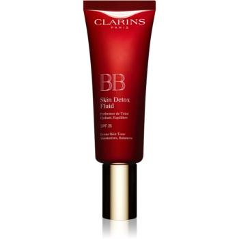 Clarins BB Skin Detox Fluid crema hidratanta BB SPF 25 culoare 01 Light 45 ml