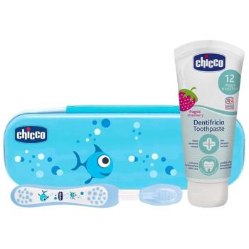 Chicco Always Smiling 12m+ set pentru îngrijirea dentară Blue (pentru copii)