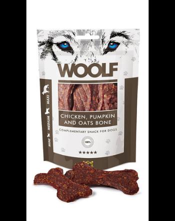 WOOLF Chicken, Pumpkin And Oats Bone 100g cuburi de pui cu dovleac si ovaz pentru caini