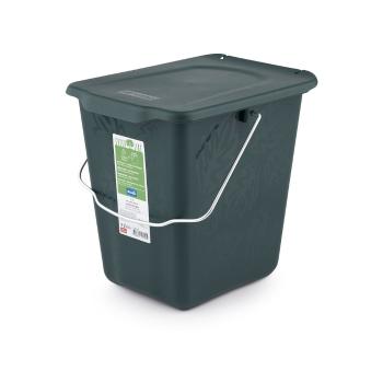 Container pentru deșeuri compostabil verde închis 7 l Greenlije - Rotho