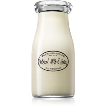 Milkhouse Candle Co. Creamery Oatmeal, Milk & Honey lumânare parfumată Milkbottle 226 g