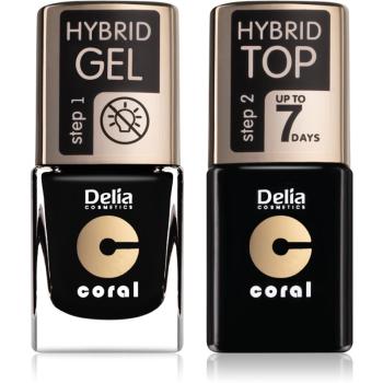 Delia Cosmetics Coral Nail Enamel Hybrid Gel set de cosmetice pentru femei odstín 26
