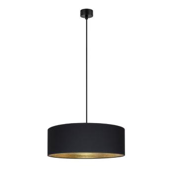 Lustră cu detaliu auriu Bulb Attack Tres XL, ⌀ 45 cm, negru