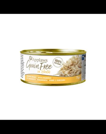 APPLAWS Cat Tin Grain Free - Hrană umedă pentru pisici - pui în sos - 70g