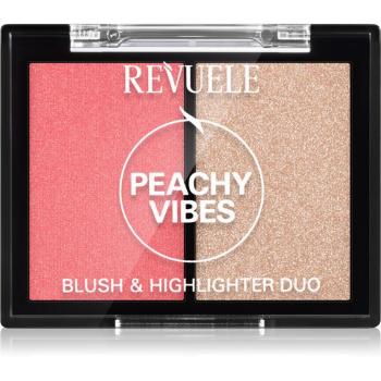 Revuele Blush & Highlighter Duo blush pentru iluminare culoare Peachy Vibes 8 g