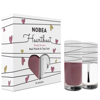 NOBEA Heartbeat set de lacuri de unghii și top coat culoare Nude Dream 2 x 6 ml