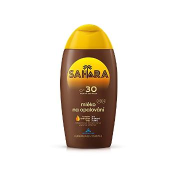 Sahara Lăptișor pentru bronzare - Conţine un complex activ natural format din uleiuri din morcovi, ulei de nucă de cocos și macadam OF 30 Sahara 200 m