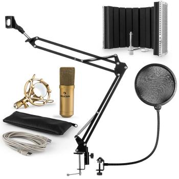 Auna MIC 900G microfon USB set microfon condensator V5+ microfon auriu