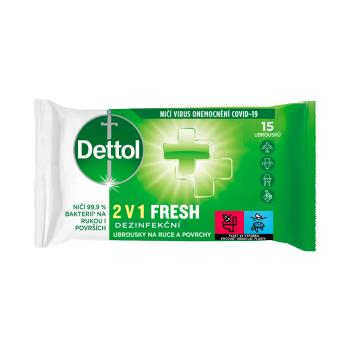 Dettol Șervețele dezinfectante 2 in 1 pentru mâini și suprafețe 15 buc