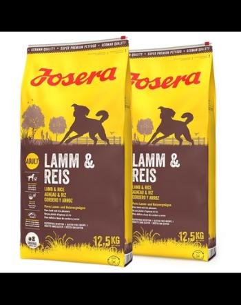 JOSERA Lamm&amp;Reis 2 x 12,5kg hrana cu miel, pentru caini adulti