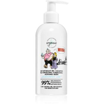 4Organic Kajko & Kokosz sampon si gel de baie 2 in 1 pentru piele foarte sensibila sau cu dermatita atopica pentru copii 300 ml