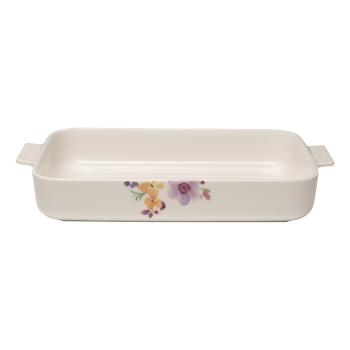 Formă de copt din porțelan Villeroy & Boch Mariefleur Basic, 34 x 24 cm, motiv floral, multicolor