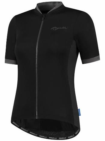 Tricou de ciclism pentru femei Rogelli ESSENTIAL cu mânecă scurtă, negru și gri 010.194