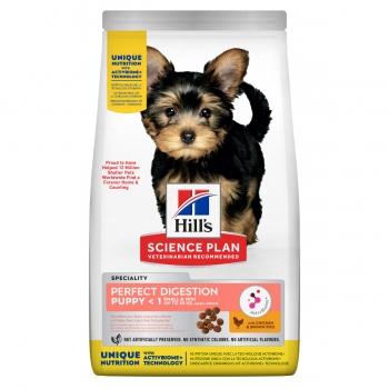 HILL'S Science Plan Perfect Digestion Puppy XS-S, hrană uscată câini junior, sistem digestiv, 3kg