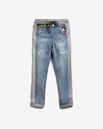 Desigual Mickey Mouse Bimaterial Jeans pentru copii Albastru Gri