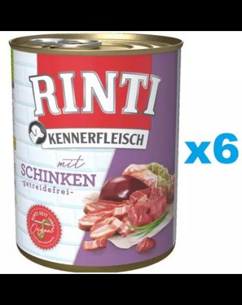 RINTI Kennerfleisch Ham cu sunca 6x800 g hrana umeda caine