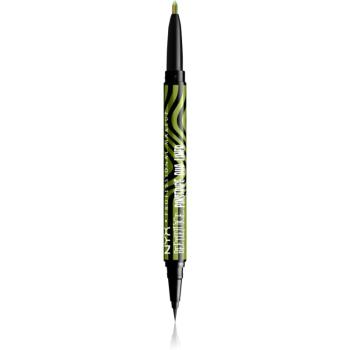 NYX Professional Makeup Beetlejuice Pinstripe Duo Liner tus de ochi 2 in 1 culoare 03 Green Chrome 0,5 ml