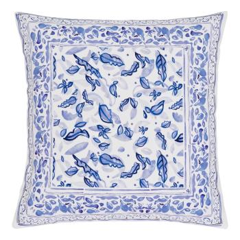 Față de pernă decorativă din bumbac Westwing Collection Andrea, 45 x 45 cm, albastru-bej