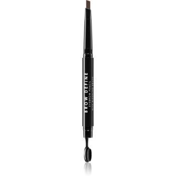 MUA Makeup Academy Brow Define creion pentru sprancene cu pensula culoare Dark Brown