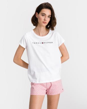 Tommy Hilfiger Mini Logo Print Pijama Roz Alb