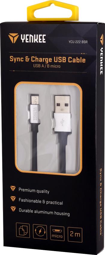 Cablu de sincronizare si incarcare USB 2m - argintie - Mărimea 2 m