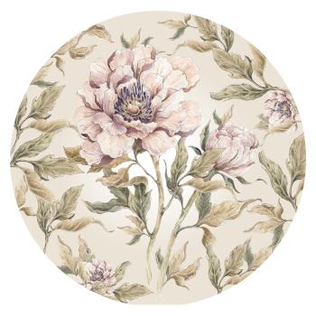 Autocolant de perete pentru copii Dekornik Peony in a Circle, ø 150 cm