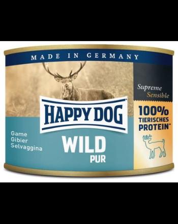 HAPPY DOG Wild Pur hrană umedă cu vânat 200 gr