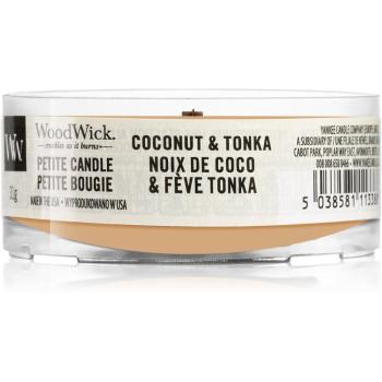 Woodwick Coconut & Tonka lumânare votiv cu fitil din lemn 31 g
