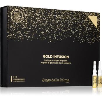 Diego dalla Palma Gold Infusion Youth Pro-Collagen Fiole pentru regenerarea intensă a pielii cu colagen 14x2 ml