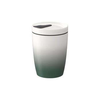 Cană de voiaj din porțelan Villeroy & Boch Like To Go & To Stay, 290 ml, verde - alb