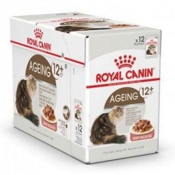 Royal Canin Ageing 12+, bax hrană umedă pisici senior, (în sos), 85g x 24