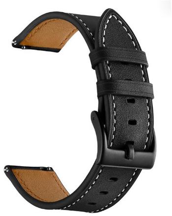 4wrist Curea din piele - 22 mm Negru