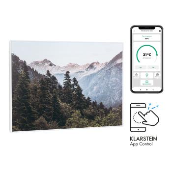 Klarstein Wonderwall Air Art Smart, încălzitor cu infraroșu, 80 x 60 cm, 500 W, aplicație, peisaj montan