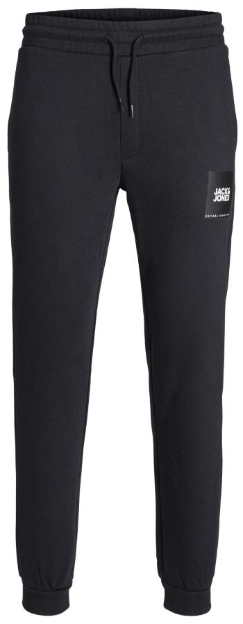 Jack&Jones Pantaloni de trening pentru bărbați JPSTGORDON Comfort Fit 12213281 Black BLACK/WHITE PRINT S