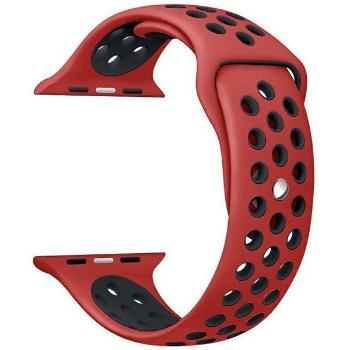 4wrist Curea de silicon pentru Apple Watch - Roșu/Negru42/44 mm