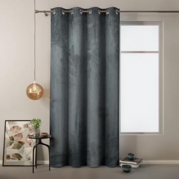 Draperie cu suprafață de catifea AmeliaHome Velvet, 140 x 245 cm, gri