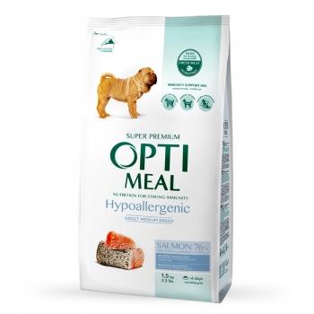 OPTIMEAL Hypoallergenic M, Somon, hrană uscată câini, 1.5kg